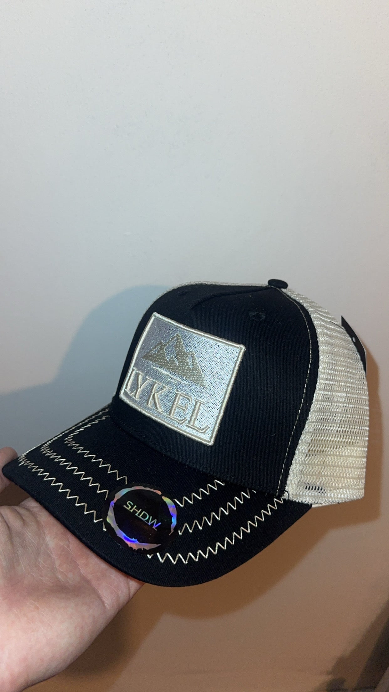 Lykel.co black/cream trucker cap V1